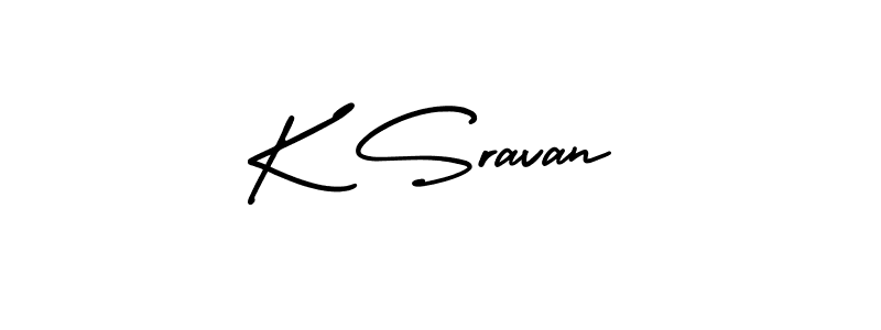 How to make K Sravan signature? AmerikaSignatureDemo-Regular is a professional autograph style. Create handwritten signature for K Sravan name. K Sravan signature style 3 images and pictures png