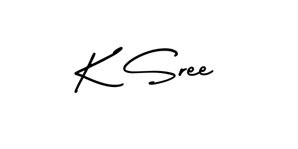 K Sree stylish signature style. Best Handwritten Sign (AmerikaSignatureDemo-Regular) for my name. Handwritten Signature Collection Ideas for my name K Sree. K Sree signature style 3 images and pictures png