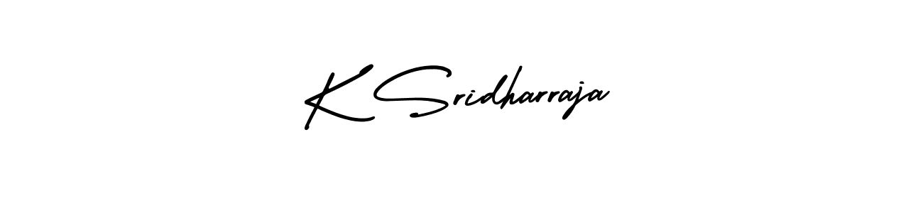 The best way (AmerikaSignatureDemo-Regular) to make a short signature is to pick only two or three words in your name. The name K Sridharraja include a total of six letters. For converting this name. K Sridharraja signature style 3 images and pictures png