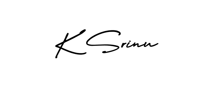 Design your own signature with our free online signature maker. With this signature software, you can create a handwritten (AmerikaSignatureDemo-Regular) signature for name K Srinu. K Srinu signature style 3 images and pictures png