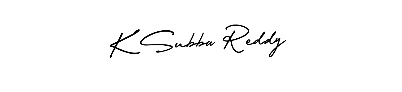 Also we have K Subba Reddy name is the best signature style. Create professional handwritten signature collection using AmerikaSignatureDemo-Regular autograph style. K Subba Reddy signature style 3 images and pictures png