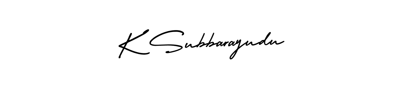 K Subbarayudu stylish signature style. Best Handwritten Sign (AmerikaSignatureDemo-Regular) for my name. Handwritten Signature Collection Ideas for my name K Subbarayudu. K Subbarayudu signature style 3 images and pictures png