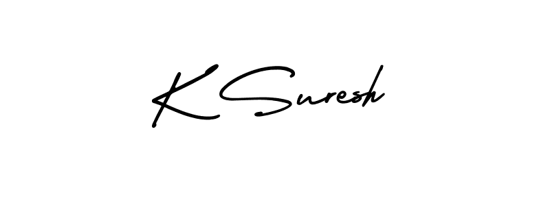 It looks lik you need a new signature style for name K Suresh. Design unique handwritten (AmerikaSignatureDemo-Regular) signature with our free signature maker in just a few clicks. K Suresh signature style 3 images and pictures png
