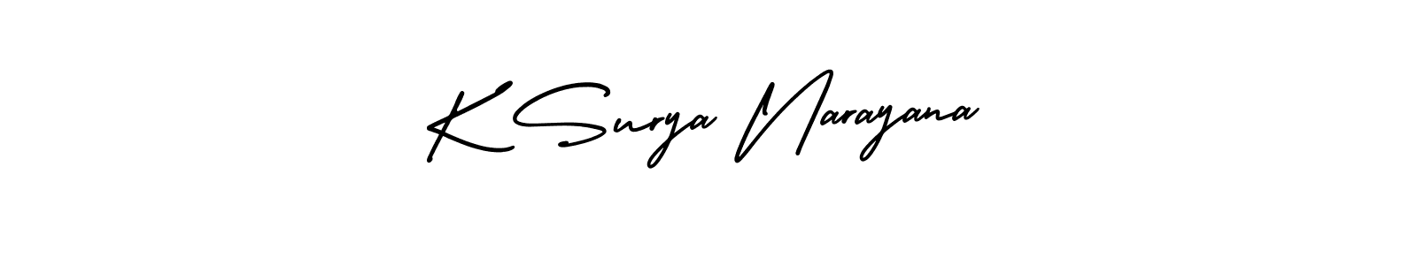 Also You can easily find your signature by using the search form. We will create K Surya Narayana name handwritten signature images for you free of cost using AmerikaSignatureDemo-Regular sign style. K Surya Narayana signature style 3 images and pictures png