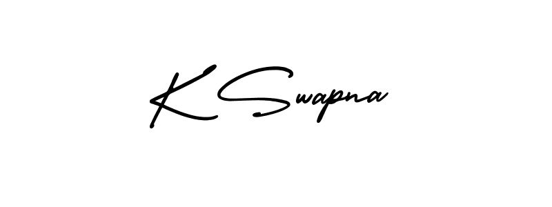 if you are searching for the best signature style for your name K Swapna. so please give up your signature search. here we have designed multiple signature styles  using AmerikaSignatureDemo-Regular. K Swapna signature style 3 images and pictures png