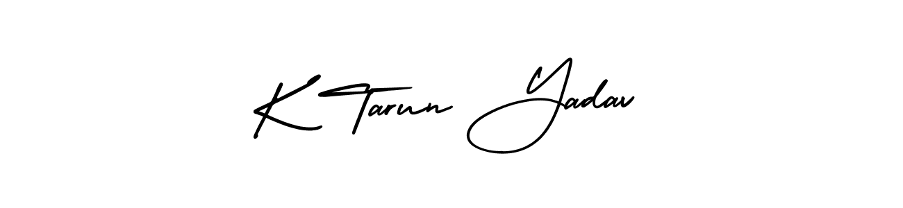 Create a beautiful signature design for name K Tarun Yadav. With this signature (AmerikaSignatureDemo-Regular) fonts, you can make a handwritten signature for free. K Tarun Yadav signature style 3 images and pictures png