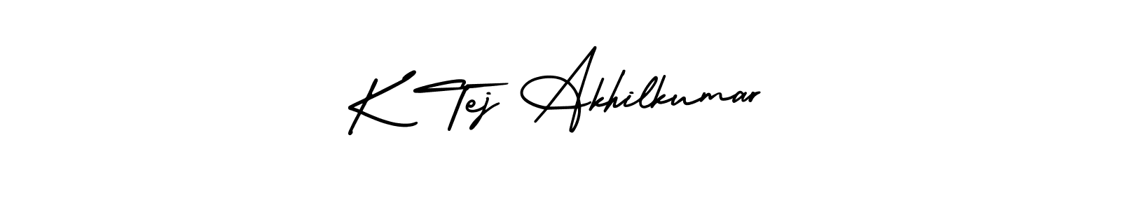 See photos of K Tej Akhilkumar official signature by Spectra . Check more albums & portfolios. Read reviews & check more about AmerikaSignatureDemo-Regular font. K Tej Akhilkumar signature style 3 images and pictures png