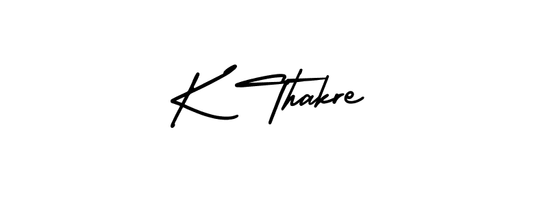 Create a beautiful signature design for name K Thakre. With this signature (AmerikaSignatureDemo-Regular) fonts, you can make a handwritten signature for free. K Thakre signature style 3 images and pictures png