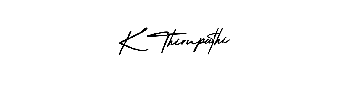 K Thirupathi stylish signature style. Best Handwritten Sign (AmerikaSignatureDemo-Regular) for my name. Handwritten Signature Collection Ideas for my name K Thirupathi. K Thirupathi signature style 3 images and pictures png