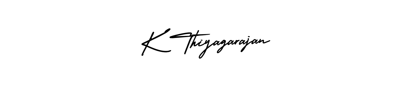 Design your own signature with our free online signature maker. With this signature software, you can create a handwritten (AmerikaSignatureDemo-Regular) signature for name K Thiyagarajan. K Thiyagarajan signature style 3 images and pictures png