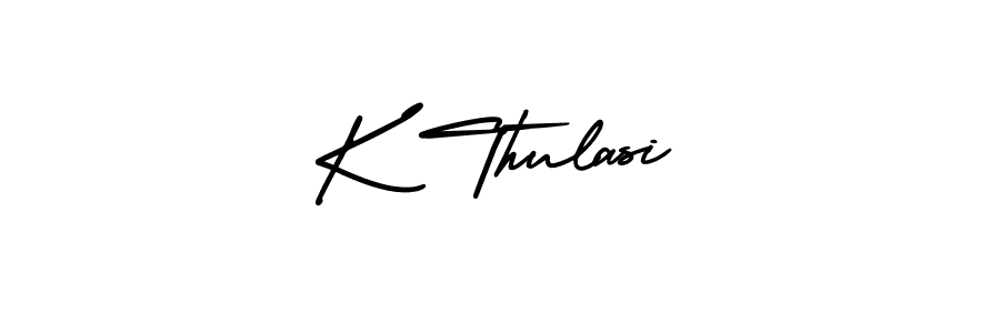 AmerikaSignatureDemo-Regular is a professional signature style that is perfect for those who want to add a touch of class to their signature. It is also a great choice for those who want to make their signature more unique. Get K Thulasi name to fancy signature for free. K Thulasi signature style 3 images and pictures png