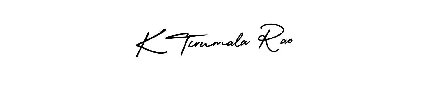 This is the best signature style for the K Tirumala Rao name. Also you like these signature font (AmerikaSignatureDemo-Regular). Mix name signature. K Tirumala Rao signature style 3 images and pictures png