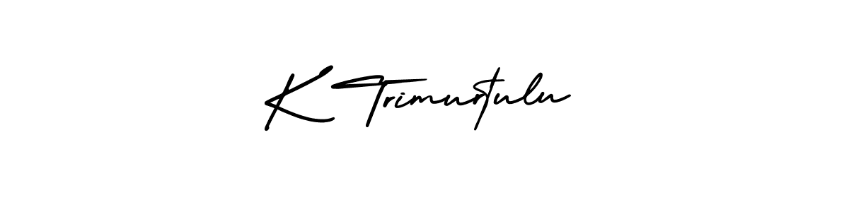 Use a signature maker to create a handwritten signature online. With this signature software, you can design (AmerikaSignatureDemo-Regular) your own signature for name K Trimurtulu. K Trimurtulu signature style 3 images and pictures png