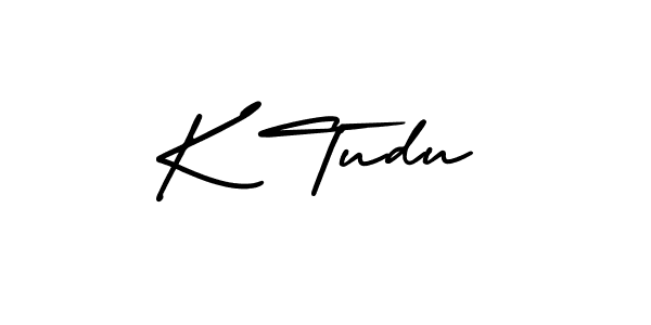 How to Draw K Tudu signature style? AmerikaSignatureDemo-Regular is a latest design signature styles for name K Tudu. K Tudu signature style 3 images and pictures png