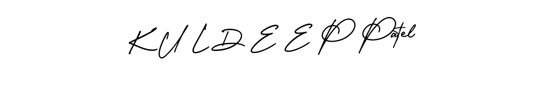 Also You can easily find your signature by using the search form. We will create K U L D E E P Patel name handwritten signature images for you free of cost using AmerikaSignatureDemo-Regular sign style. K U L D E E P Patel signature style 3 images and pictures png