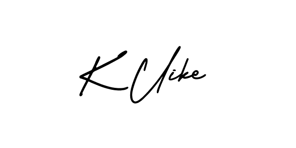 Use a signature maker to create a handwritten signature online. With this signature software, you can design (AmerikaSignatureDemo-Regular) your own signature for name K Uike. K Uike signature style 3 images and pictures png