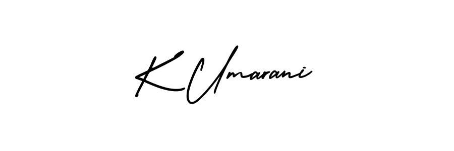 How to make K Umarani signature? AmerikaSignatureDemo-Regular is a professional autograph style. Create handwritten signature for K Umarani name. K Umarani signature style 3 images and pictures png