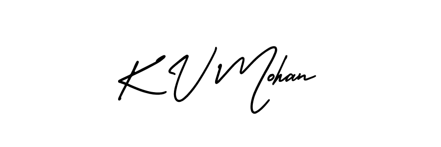 How to make K V Mohan signature? AmerikaSignatureDemo-Regular is a professional autograph style. Create handwritten signature for K V Mohan name. K V Mohan signature style 3 images and pictures png