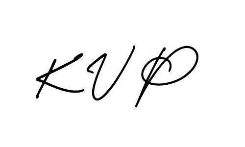 Create a beautiful signature design for name K V P. With this signature (AmerikaSignatureDemo-Regular) fonts, you can make a handwritten signature for free. K V P signature style 3 images and pictures png