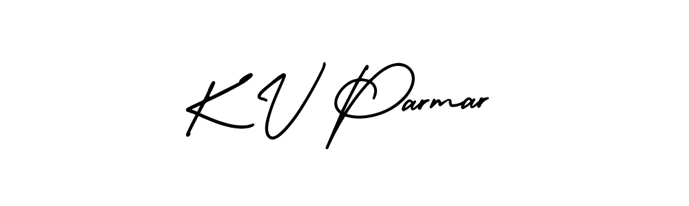 This is the best signature style for the K V Parmar name. Also you like these signature font (AmerikaSignatureDemo-Regular). Mix name signature. K V Parmar signature style 3 images and pictures png