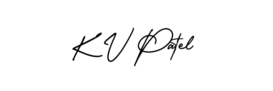 Design your own signature with our free online signature maker. With this signature software, you can create a handwritten (AmerikaSignatureDemo-Regular) signature for name K V Patel. K V Patel signature style 3 images and pictures png