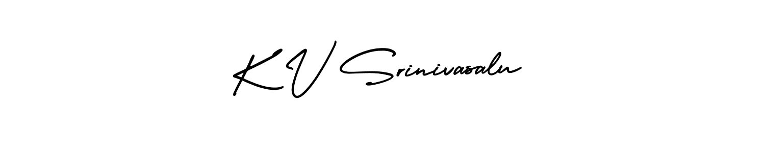 Design your own signature with our free online signature maker. With this signature software, you can create a handwritten (AmerikaSignatureDemo-Regular) signature for name K V Srinivasalu. K V Srinivasalu signature style 3 images and pictures png