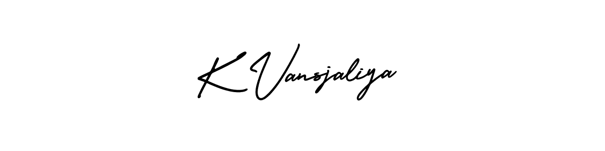 How to make K Vansjaliya signature? AmerikaSignatureDemo-Regular is a professional autograph style. Create handwritten signature for K Vansjaliya name. K Vansjaliya signature style 3 images and pictures png