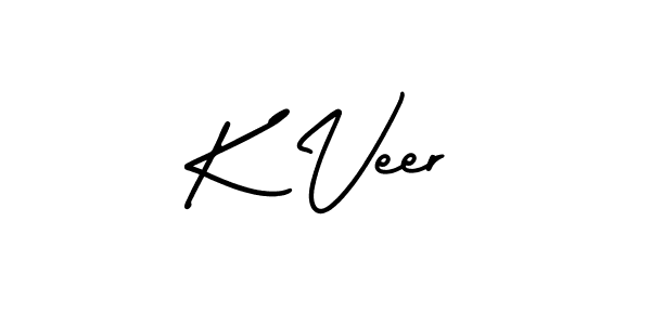 Also we have K Veer name is the best signature style. Create professional handwritten signature collection using AmerikaSignatureDemo-Regular autograph style. K Veer signature style 3 images and pictures png