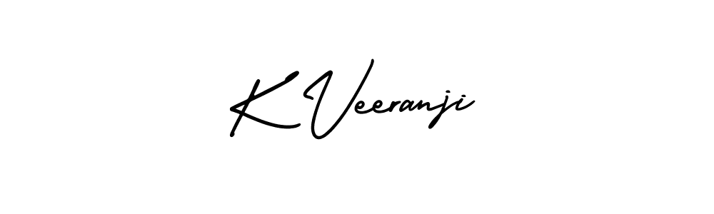 It looks lik you need a new signature style for name K Veeranji. Design unique handwritten (AmerikaSignatureDemo-Regular) signature with our free signature maker in just a few clicks. K Veeranji signature style 3 images and pictures png