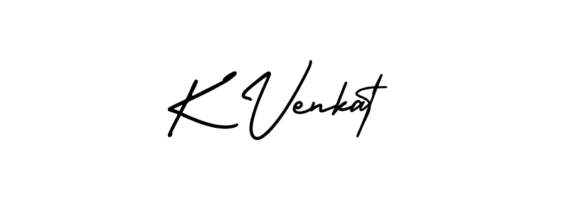 Design your own signature with our free online signature maker. With this signature software, you can create a handwritten (AmerikaSignatureDemo-Regular) signature for name K Venkat. K Venkat signature style 3 images and pictures png