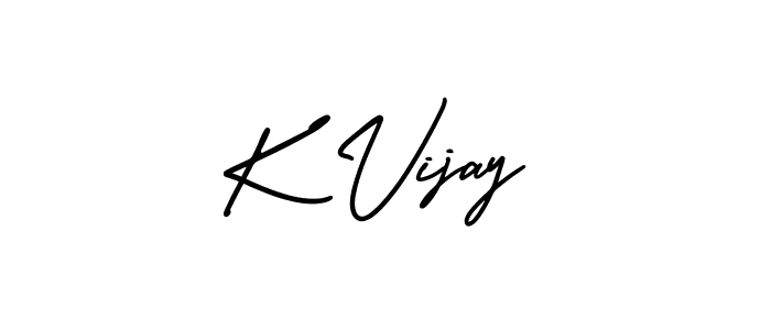 K Vijay stylish signature style. Best Handwritten Sign (AmerikaSignatureDemo-Regular) for my name. Handwritten Signature Collection Ideas for my name K Vijay. K Vijay signature style 3 images and pictures png