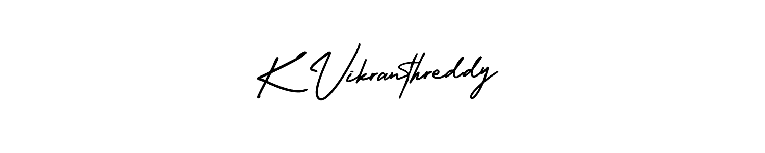 Also You can easily find your signature by using the search form. We will create K Vikranthreddy name handwritten signature images for you free of cost using AmerikaSignatureDemo-Regular sign style. K Vikranthreddy signature style 3 images and pictures png