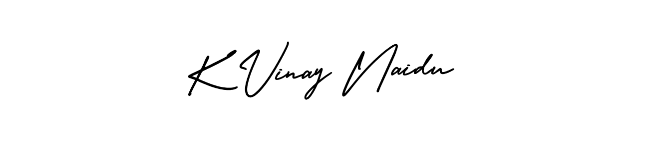 Design your own signature with our free online signature maker. With this signature software, you can create a handwritten (AmerikaSignatureDemo-Regular) signature for name K Vinay Naidu. K Vinay Naidu signature style 3 images and pictures png