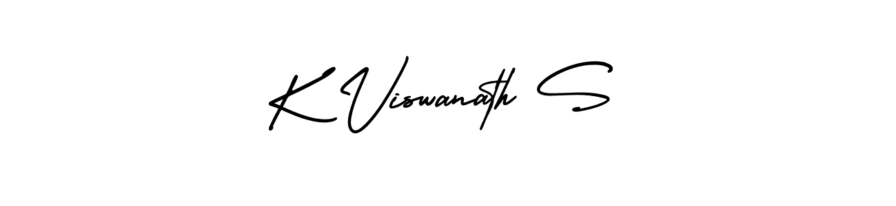 This is the best signature style for the K Viswanath S name. Also you like these signature font (AmerikaSignatureDemo-Regular). Mix name signature. K Viswanath S signature style 3 images and pictures png