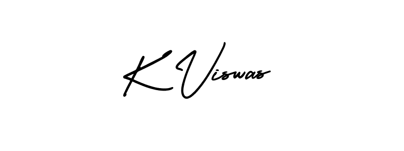 How to make K Viswas signature? AmerikaSignatureDemo-Regular is a professional autograph style. Create handwritten signature for K Viswas name. K Viswas signature style 3 images and pictures png