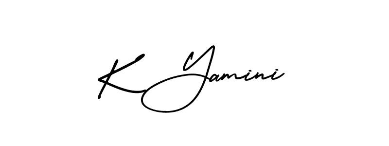 Create a beautiful signature design for name K Yamini. With this signature (AmerikaSignatureDemo-Regular) fonts, you can make a handwritten signature for free. K Yamini signature style 3 images and pictures png