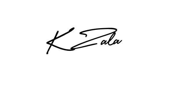 Make a beautiful signature design for name K Zala. Use this online signature maker to create a handwritten signature for free. K Zala signature style 3 images and pictures png