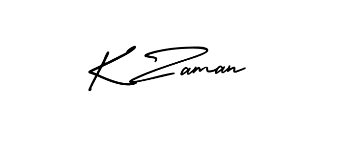 Also we have K Zaman name is the best signature style. Create professional handwritten signature collection using AmerikaSignatureDemo-Regular autograph style. K Zaman signature style 3 images and pictures png