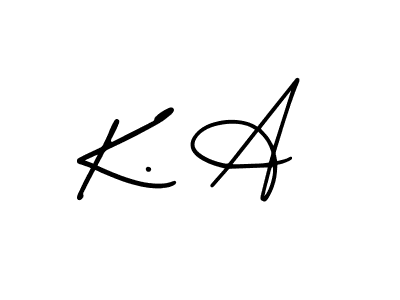 Make a beautiful signature design for name K. A. With this signature (AmerikaSignatureDemo-Regular) style, you can create a handwritten signature for free. K. A signature style 3 images and pictures png