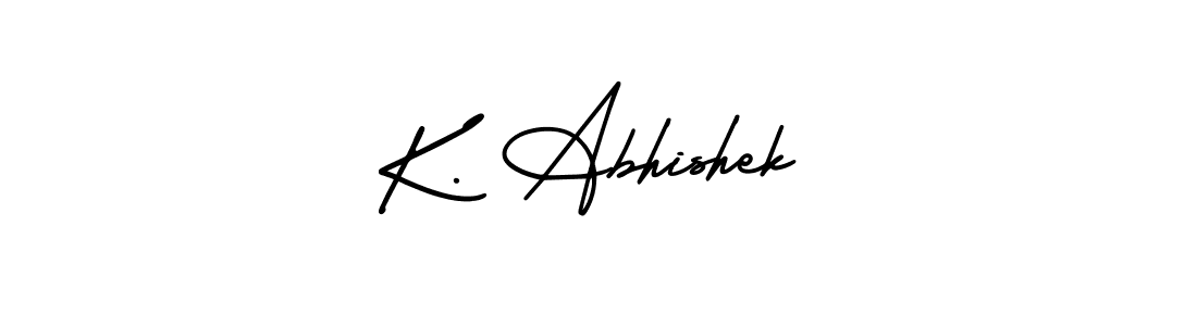 How to make K. Abhishek name signature. Use AmerikaSignatureDemo-Regular style for creating short signs online. This is the latest handwritten sign. K. Abhishek signature style 3 images and pictures png