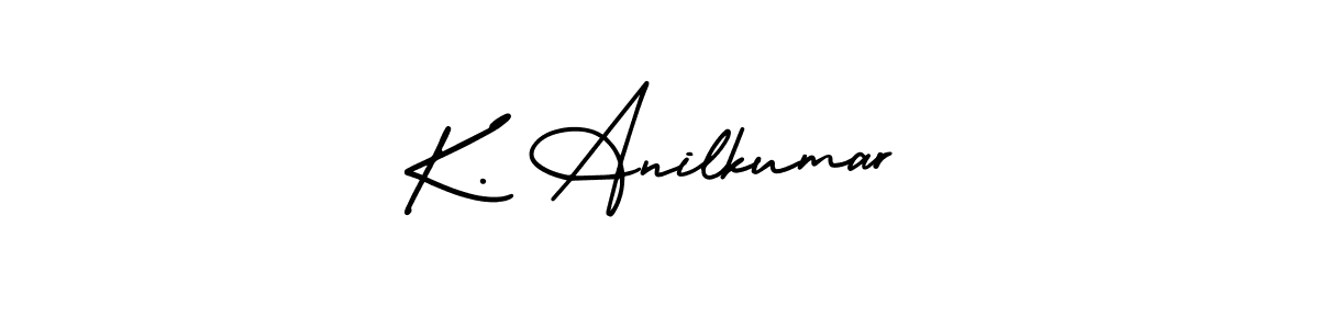 How to make K. Anilkumar name signature. Use AmerikaSignatureDemo-Regular style for creating short signs online. This is the latest handwritten sign. K. Anilkumar signature style 3 images and pictures png