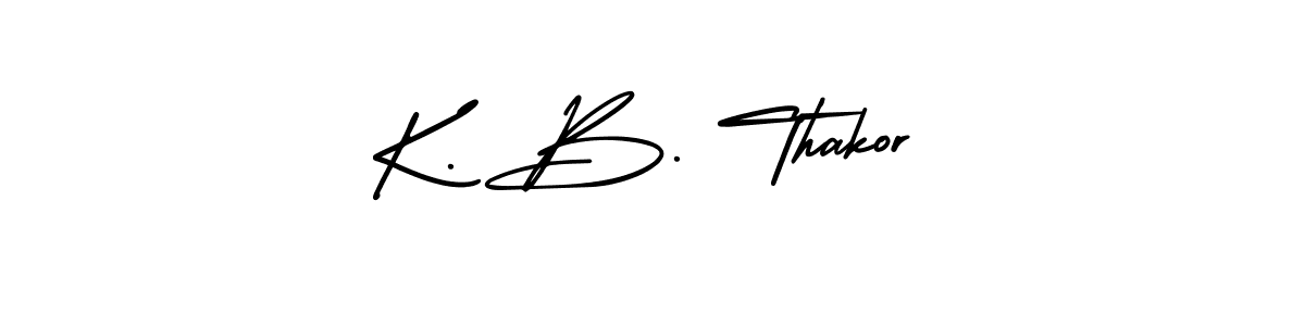 How to Draw K. B. Thakor signature style? AmerikaSignatureDemo-Regular is a latest design signature styles for name K. B. Thakor. K. B. Thakor signature style 3 images and pictures png