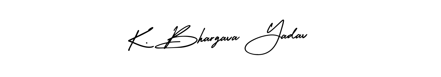 Also You can easily find your signature by using the search form. We will create K. Bhargava Yadav name handwritten signature images for you free of cost using AmerikaSignatureDemo-Regular sign style. K. Bhargava Yadav signature style 3 images and pictures png