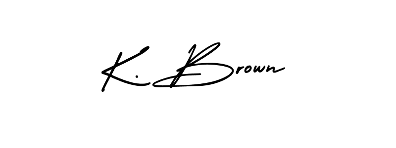 Design your own signature with our free online signature maker. With this signature software, you can create a handwritten (AmerikaSignatureDemo-Regular) signature for name K. Brown. K. Brown signature style 3 images and pictures png