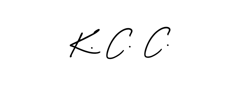 How to make K. C. C. name signature. Use AmerikaSignatureDemo-Regular style for creating short signs online. This is the latest handwritten sign. K. C. C. signature style 3 images and pictures png
