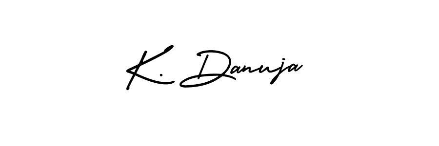 See photos of K. Danuja official signature by Spectra . Check more albums & portfolios. Read reviews & check more about AmerikaSignatureDemo-Regular font. K. Danuja signature style 3 images and pictures png