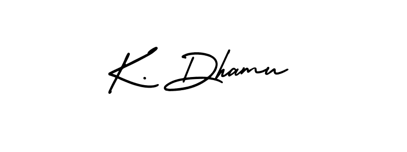 Also we have K. Dhamu name is the best signature style. Create professional handwritten signature collection using AmerikaSignatureDemo-Regular autograph style. K. Dhamu signature style 3 images and pictures png