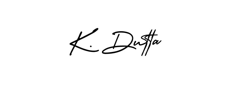 Also You can easily find your signature by using the search form. We will create K. Dutta name handwritten signature images for you free of cost using AmerikaSignatureDemo-Regular sign style. K. Dutta signature style 3 images and pictures png