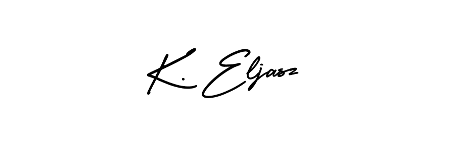 Make a short K. Eljasz signature style. Manage your documents anywhere anytime using AmerikaSignatureDemo-Regular. Create and add eSignatures, submit forms, share and send files easily. K. Eljasz signature style 3 images and pictures png