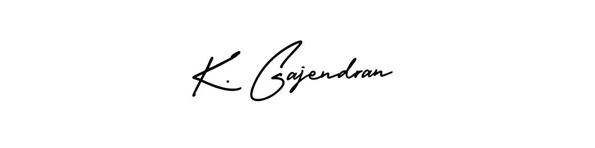 Design your own signature with our free online signature maker. With this signature software, you can create a handwritten (AmerikaSignatureDemo-Regular) signature for name K. Gajendran. K. Gajendran signature style 3 images and pictures png